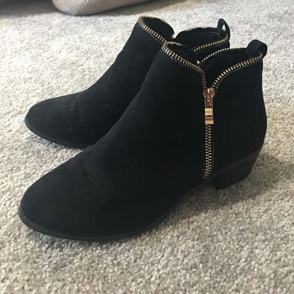 ASOS Black Zipper Booties